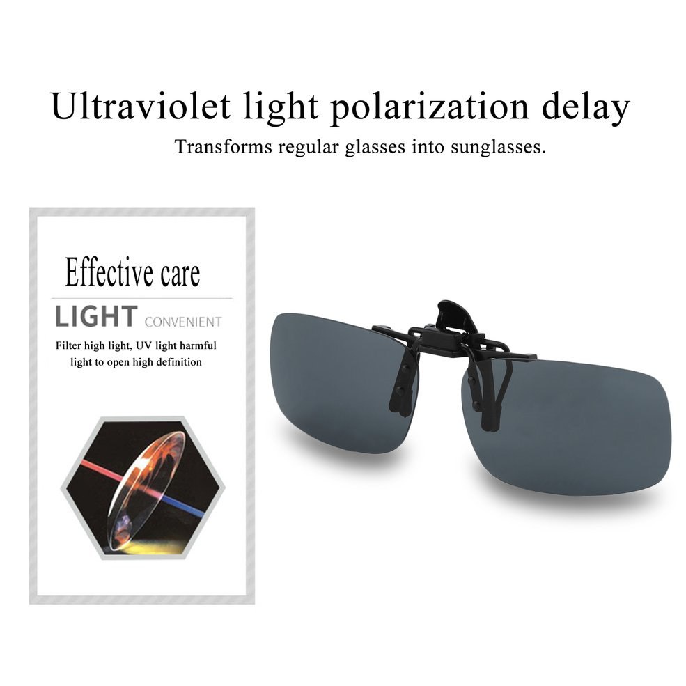 Kacamata Hitam Jepit Lensa Jepit kaca mata Biasa jadi Anti UV UV400 Polarized untuk Berkendara