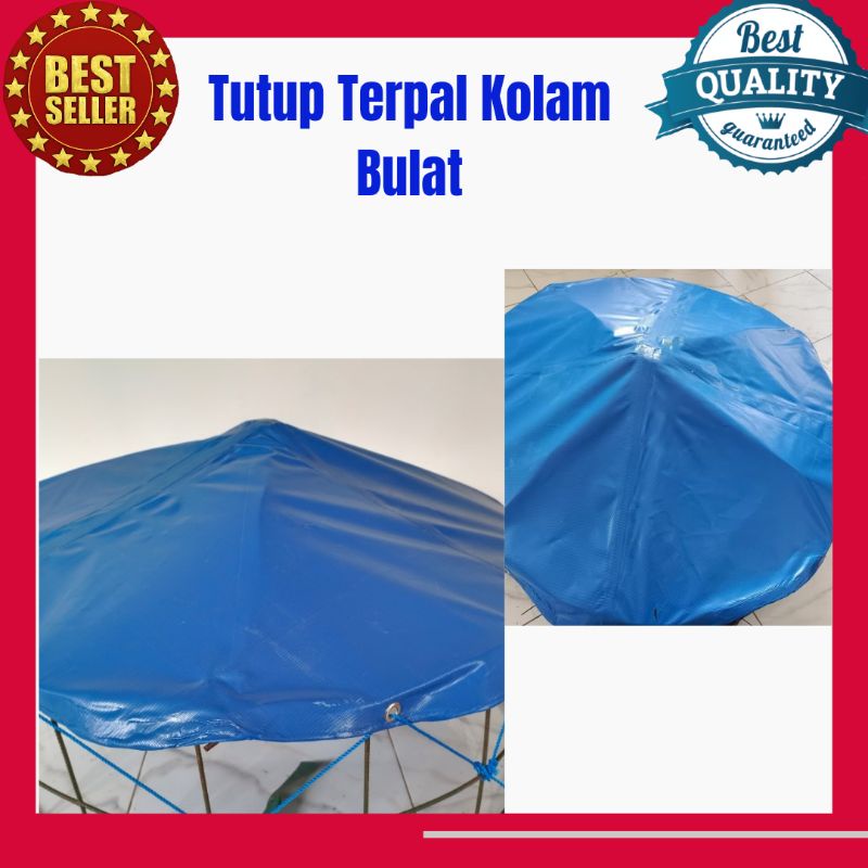 Tutup kolam bulat D1.5m bahan orchid/penutup kolam bulat D1. 5 saat hujan
