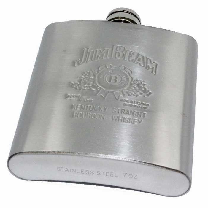 Terlariss !! Jim Beam Botol Minum Wine Whiskey Hip Flask 7oz - F0212