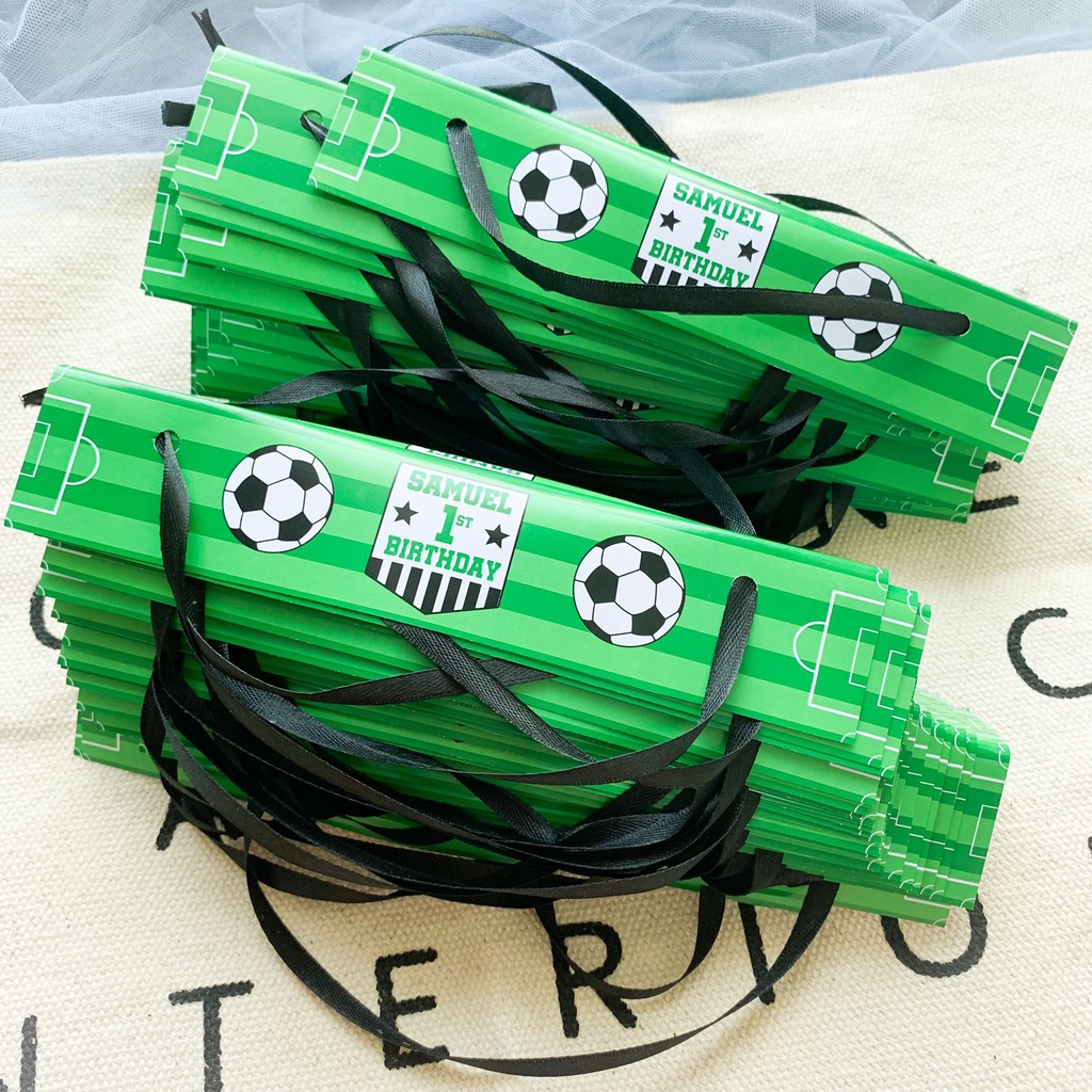 

Sepak Bola Label Kantong Snack Ulang Tahun Goodie Bag Hampers Tas Snack