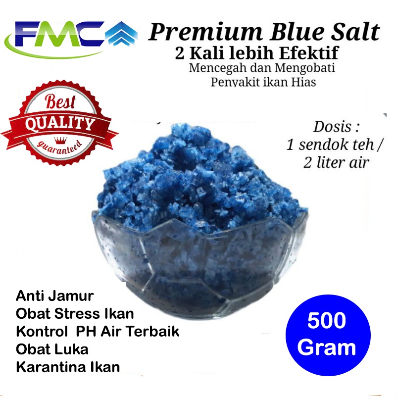 Garam Ikan Biru Cupang Kristal Crystal Blue Salt Garem Aquarium Kolam Guppy Koi Koki Discus Louhan Chana Perawatan Pencegah Penyakit Jamur Pada Ikan Penetral Air