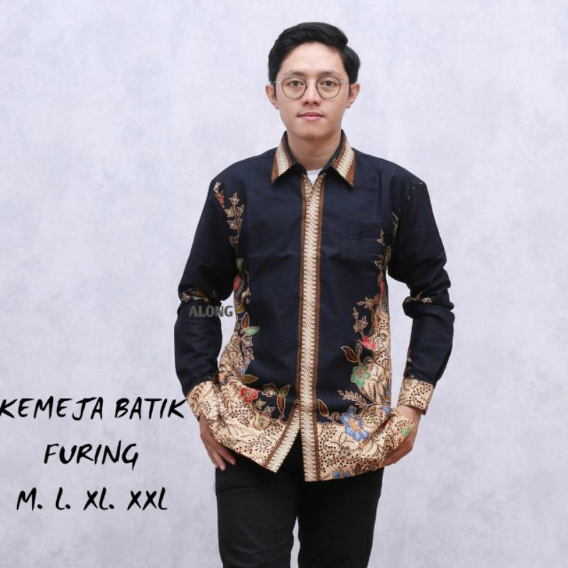 Kemeja Batik Pria Berfuring mewah