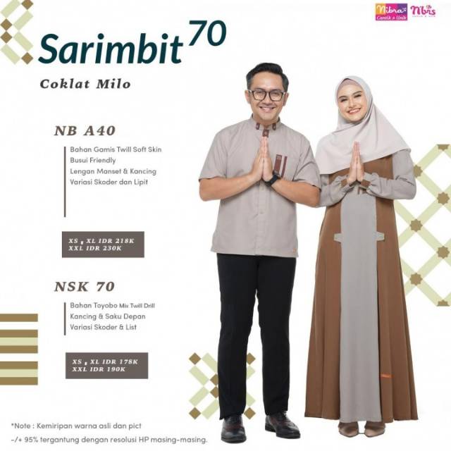 Nibras SARIMBIT Elegan Gamis NB A40 Koko NSK 70
