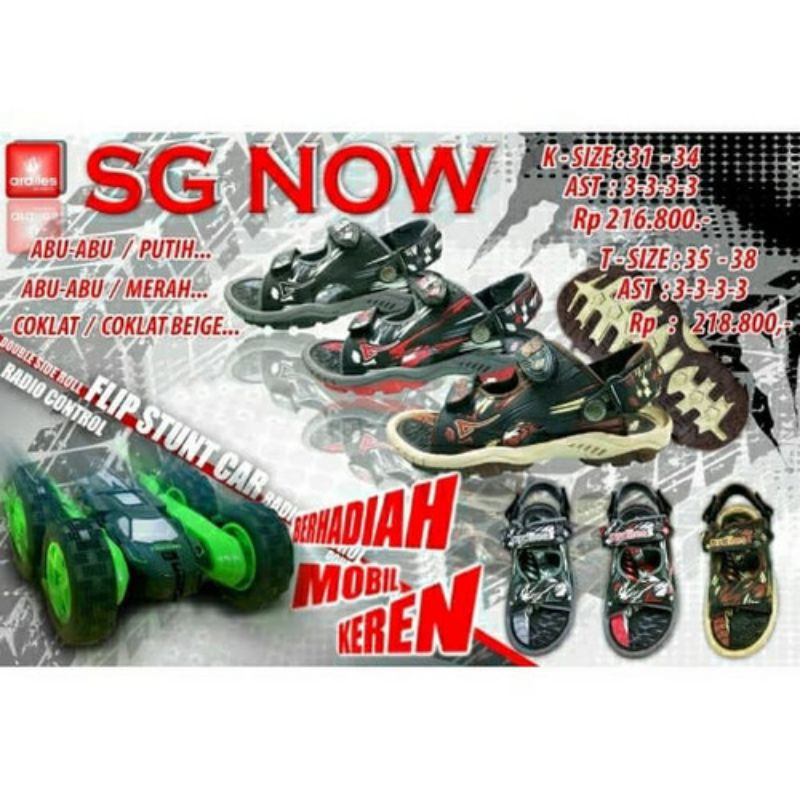 BUY 1 GET 1 Ardiles Kids sandalgunung anak GRATISNYA 1 FLIPSTUNTCAR REMOTECONTROL