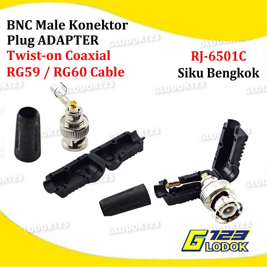 Connector Jack Konektor Jek BNC Drat CCTV RG6 RG59 Male Female Taiwan