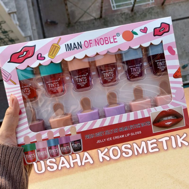 Promo LIP MATTE iman of noble(LIP MATTE BUKAN LIP TINT)  Fresh Sweet Jelly Bentuk Ice cream No .P7039-24B
