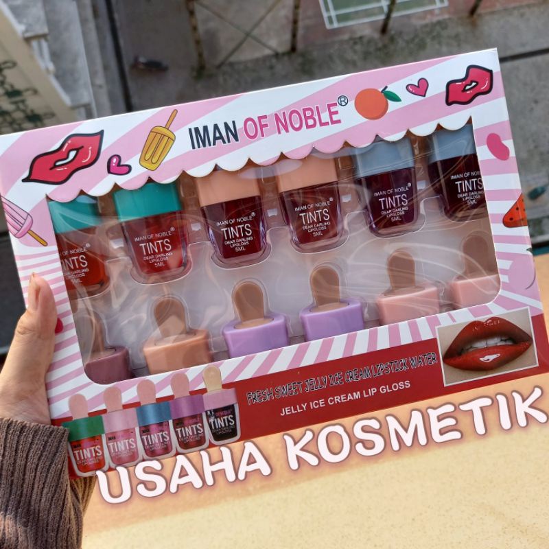 Promo Lip tint iman of noble Fresh Sweet Jelly Bentuk Ice cream No .P7039-12