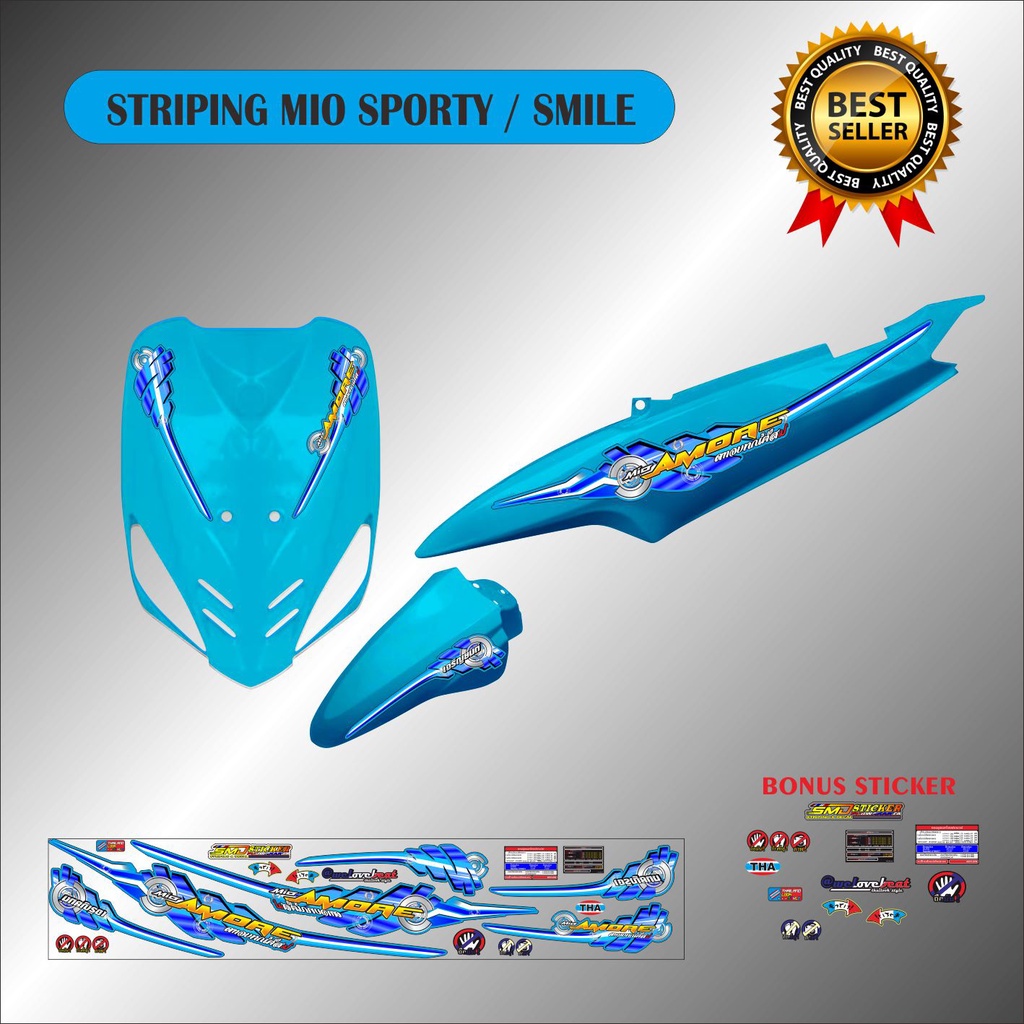 STICKER VARIASI LIS BODI MIO SPORTY / MIO SMILE STRIPING MIO KARBU