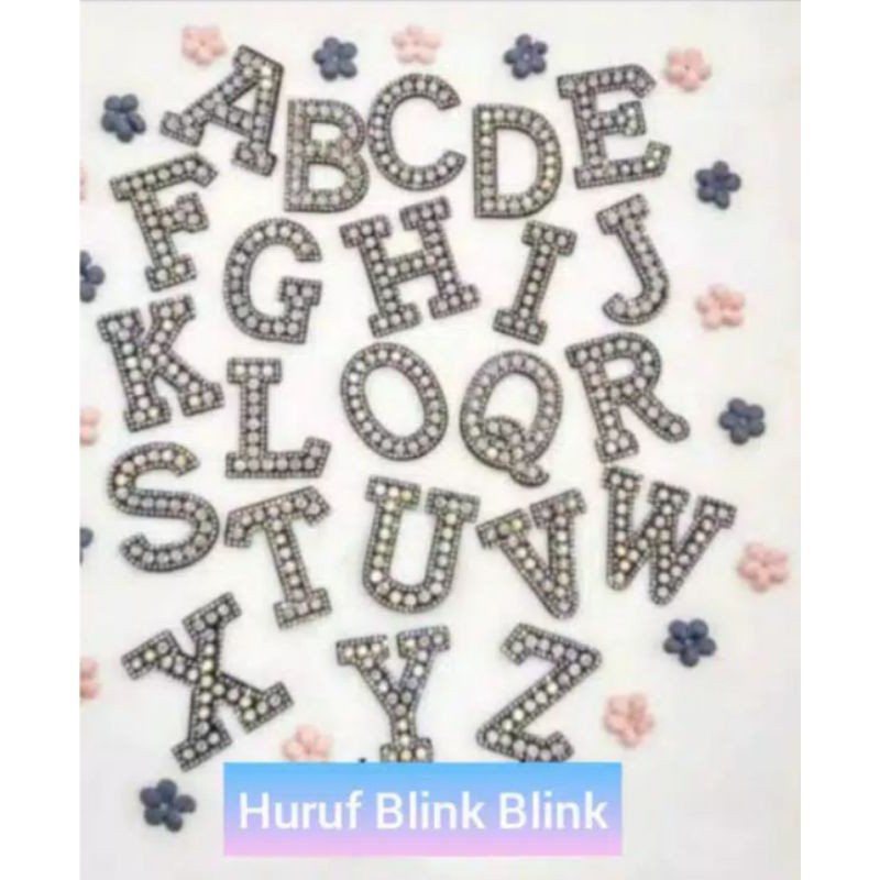 1 BIJI - PATCH  EMBLEM HURUF / ALFABET BLINK BLINK