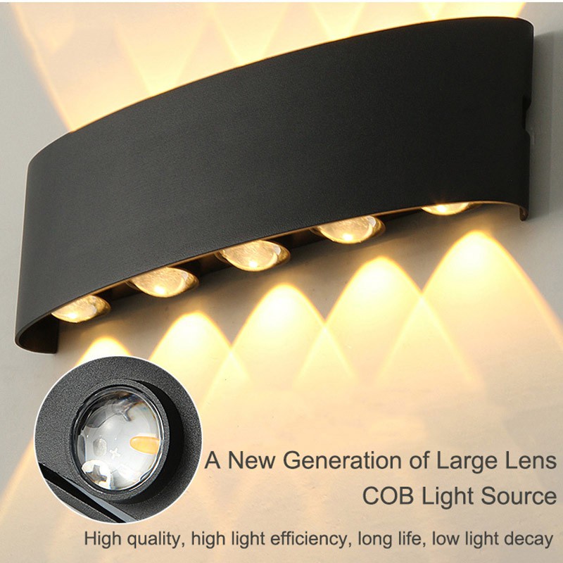 【Ini bukan lampu tenaga surya!】Lampu Dinding Taman Outdoor COB 4 MATA 6 MATA 8 MATA / LED Wall Light Minimalis 4X1W LAMPU TEMPEL COCOK UNTUK TEMBOK PILAR OUTDOOR INDOOR RUMAH-6