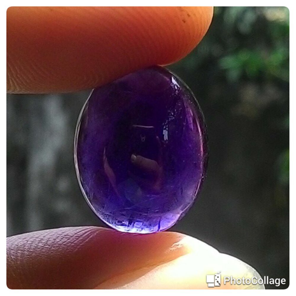 NATURAL BATU AKIK KECUBUNG UNGU TERONG KALIMANTAN PANGKALAN BUN NATURAL AMETHYST TERMURAH