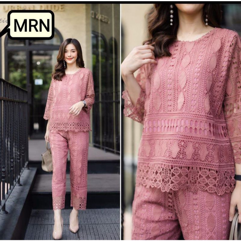 SETELAN BROKAT CUTIE MINUTE WANITA  PREMIUM BANGKOK