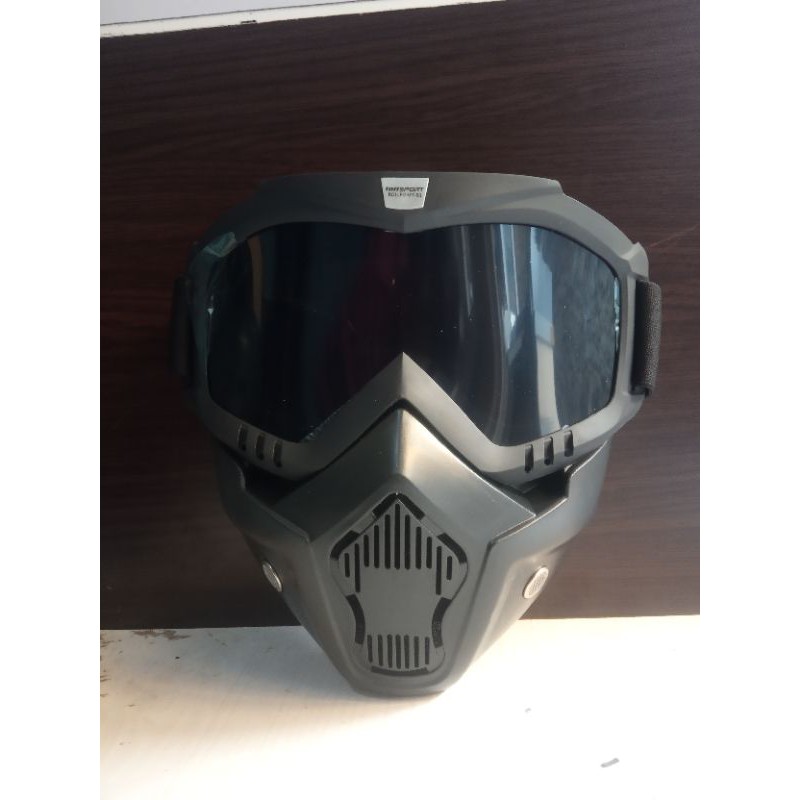 Goggle maks modular kacamata masker helm motor retro bogo JPN carglos npn dll