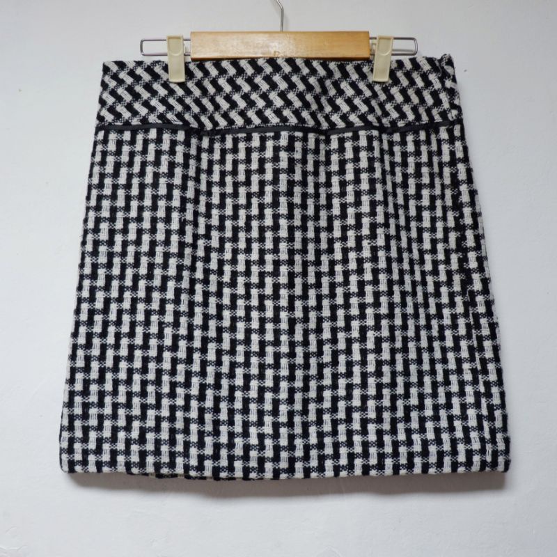 knit plaid mini skirt by loft