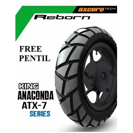 Ban Scoopy Kingland Tubeless 110/90-12 Anaconda ATX Free Pentil Ban Luar Motor Ring 12 Tubeless Scoopy Freego