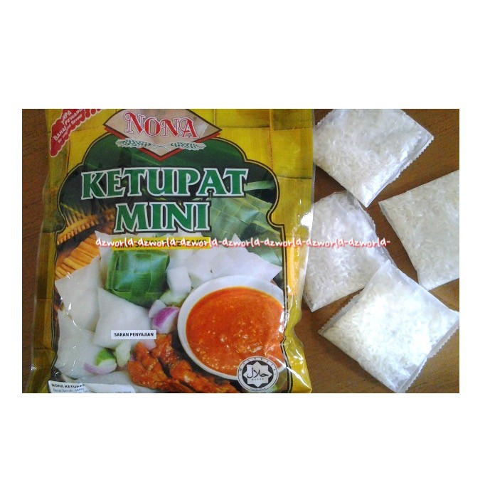 Nona Ketupat Mini Satayrice Isi 30 Bungkus Ketupat Mini Instan Cara Membuat Ketupat Instan Praktis Siap Saji Mini Satay Rice Cake 30pcs