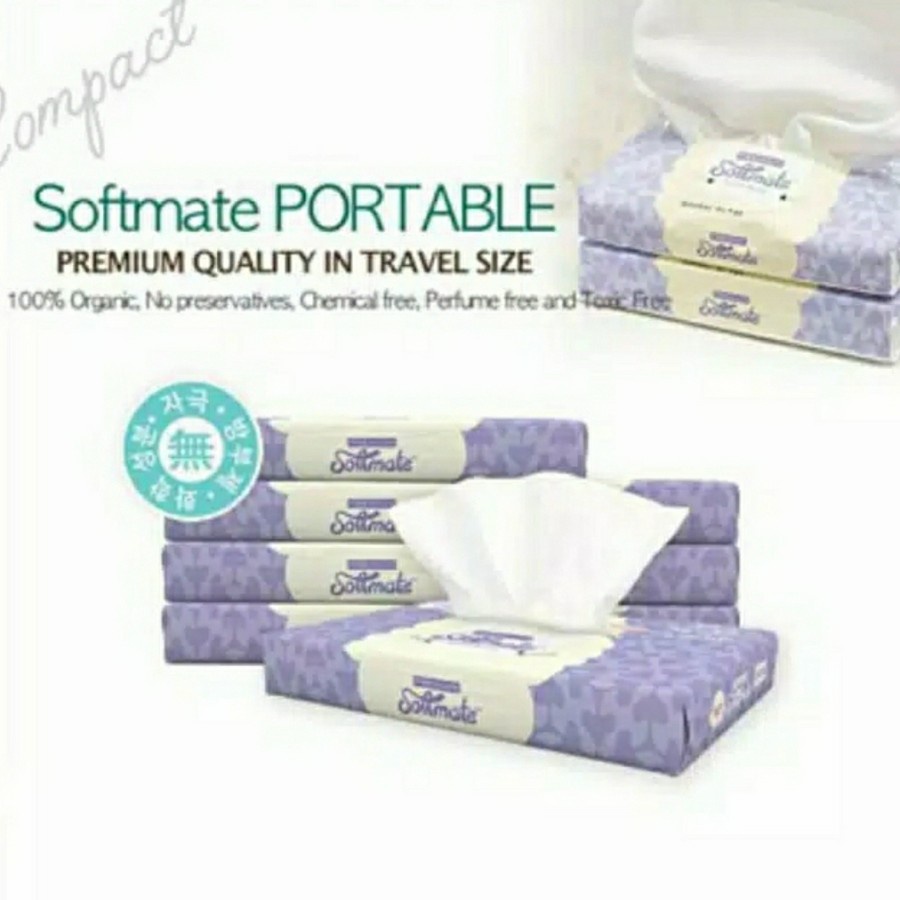 Softmate Portable Tissue Travel baby wipes [30's] TISSUE TRAVEL PORTABLE