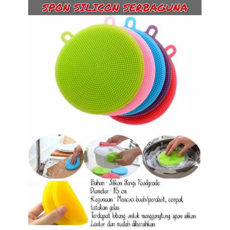 Spon Silicone Spon Cuci Piring