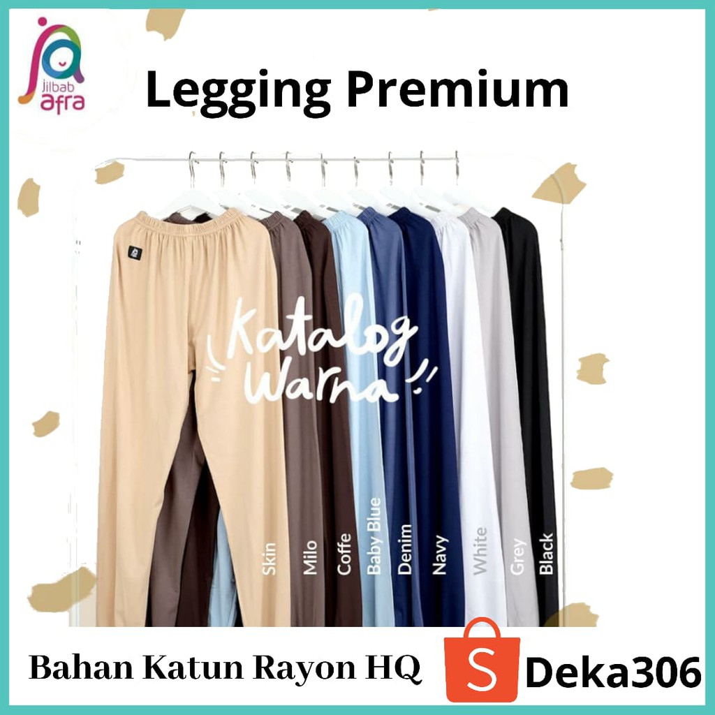 Nadia size M & L Legging dalaman gamis - legging kaos polos bahan rayon jilbab arfa - celamis nadia