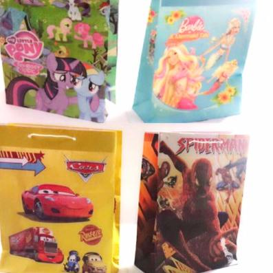 

[Original] SEKARANG 1 PAK isi 10 LEMBAR ! Tas kertas ulang tahun / souvenir kantong paper bag goodie bag little pony cars spiderman MOTIF LUCU | Ready Stok | Termurah | Grosir