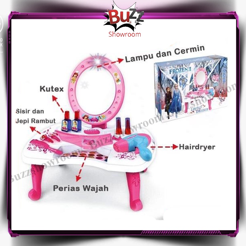 Dresser Make Up For Kids Table Mainan Meja Mekap Anak Set Fashion Toy