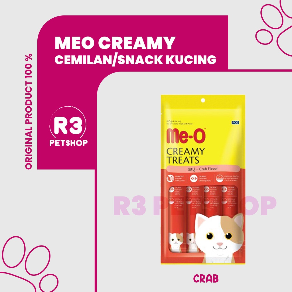 Makanan Snack Kucing MEO Creamy All Variant 60gr @1dus 12pcs