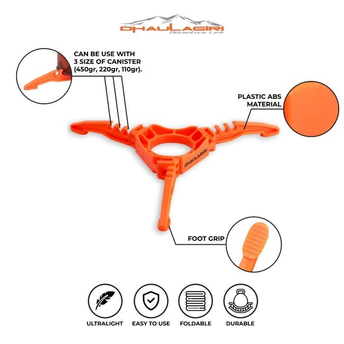 Bracket Tripod Dudukan Gas Canister Stand Dhaulagiri Kompor Camping