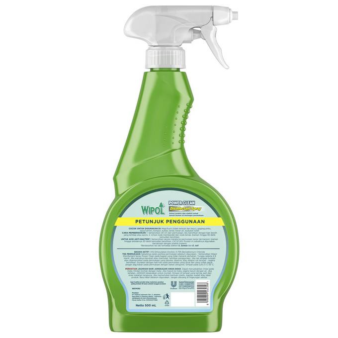 Pasti Ready Wipol Spray Disinfektan Pembersih Serbaguna Power Clean 500Ml Isi 3