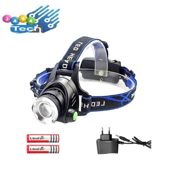 Paket Senter Kepala TaffLED Zoom High Power Headlamp Cree XML-T6 HD-LD