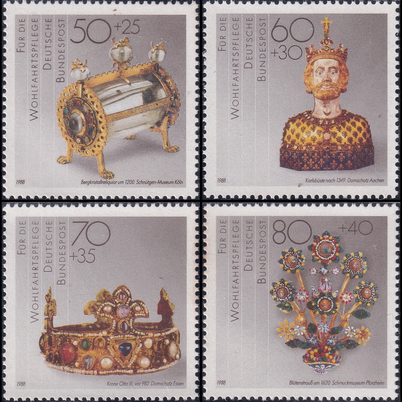 

Prangko Germany 1988 - Gold and Silversmith's Craft