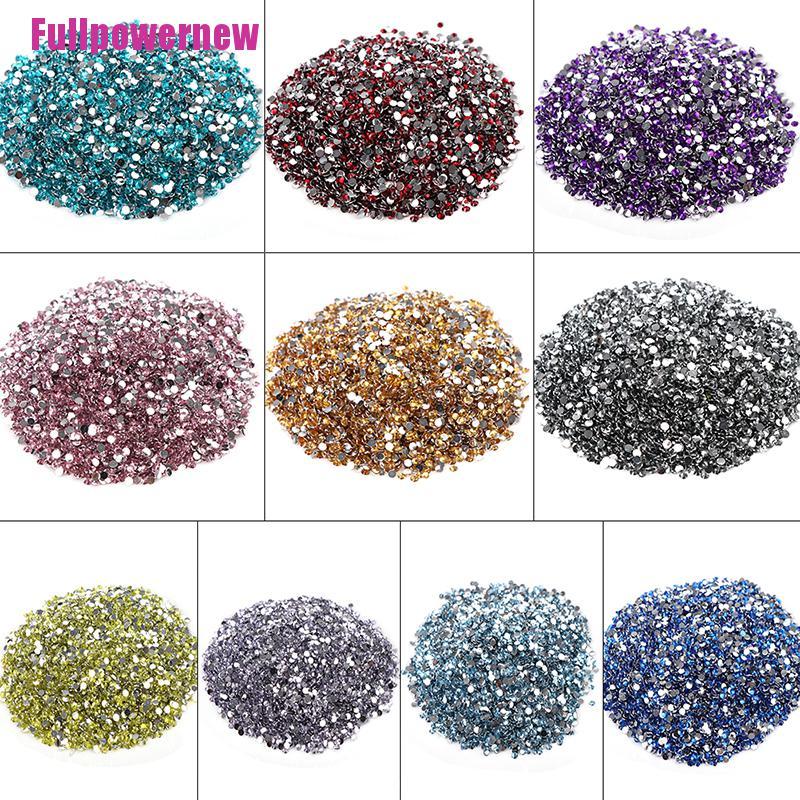 (Full) 10000pcs Berlian Imitasi Flatback Bahan Resin Ukuran 3MM Untuk Nail Art