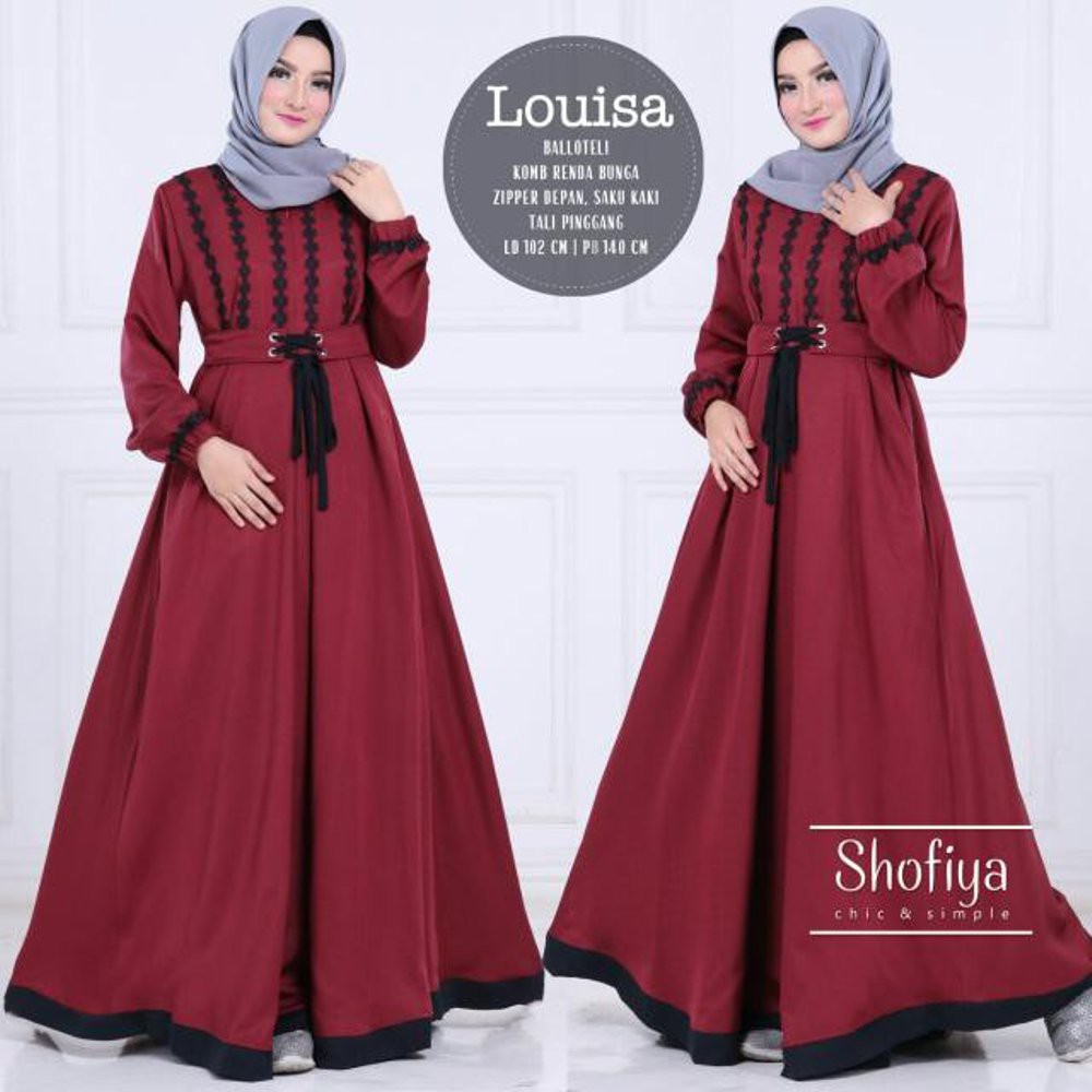 LOUISA DRESS KERJA WANITA PANJANG WANITA STELAN BATIK FASHION WANITA  WANITA MURAH ATASAN
