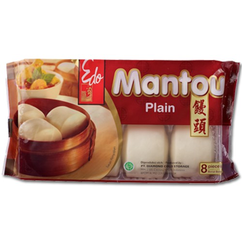 Edo Mantou Roti Tawar Siap Saji - Frozen Mantou Vegetarian Halal