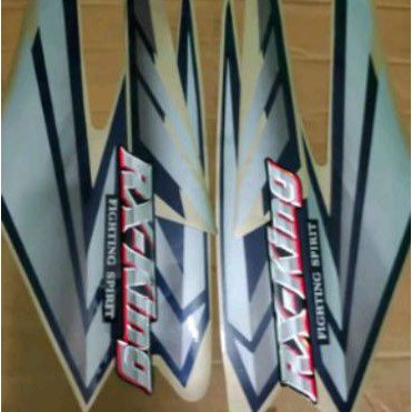 paket list striping stiker emblem RX king 2002 tangki kuning gold