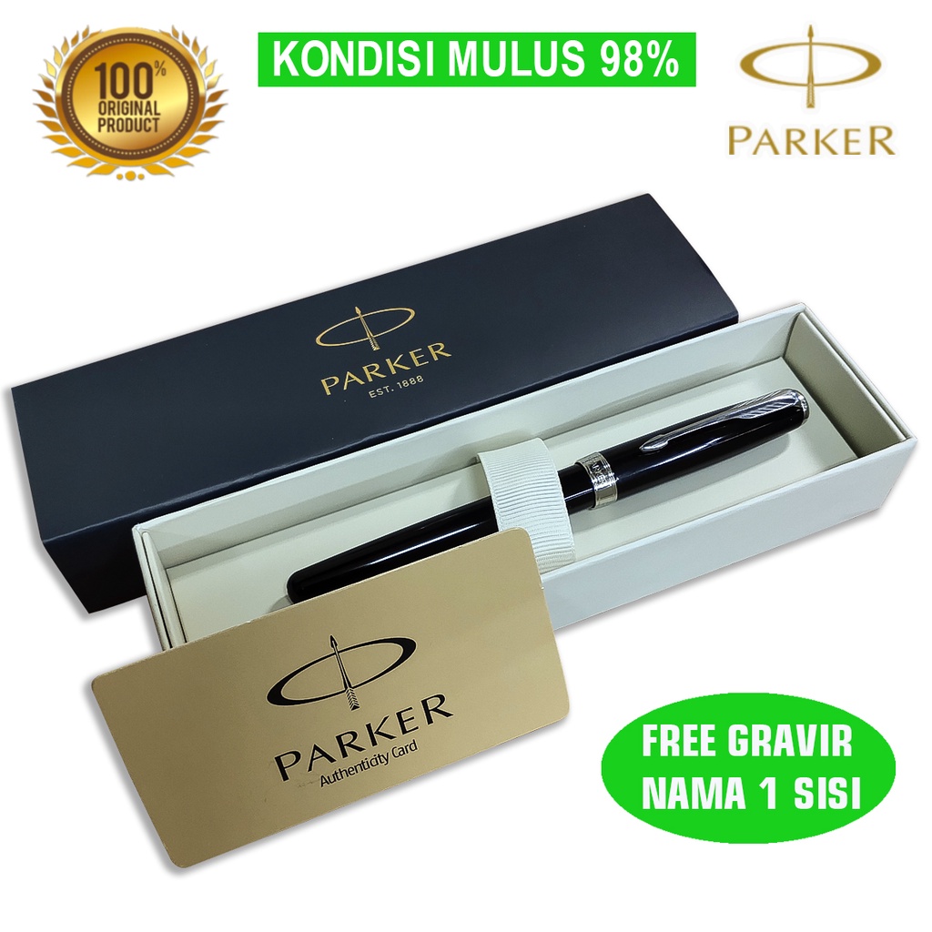 

Pulpen Parker Sonnet 07 Black LQ Crome Trim Rollerball Original Berkualitas