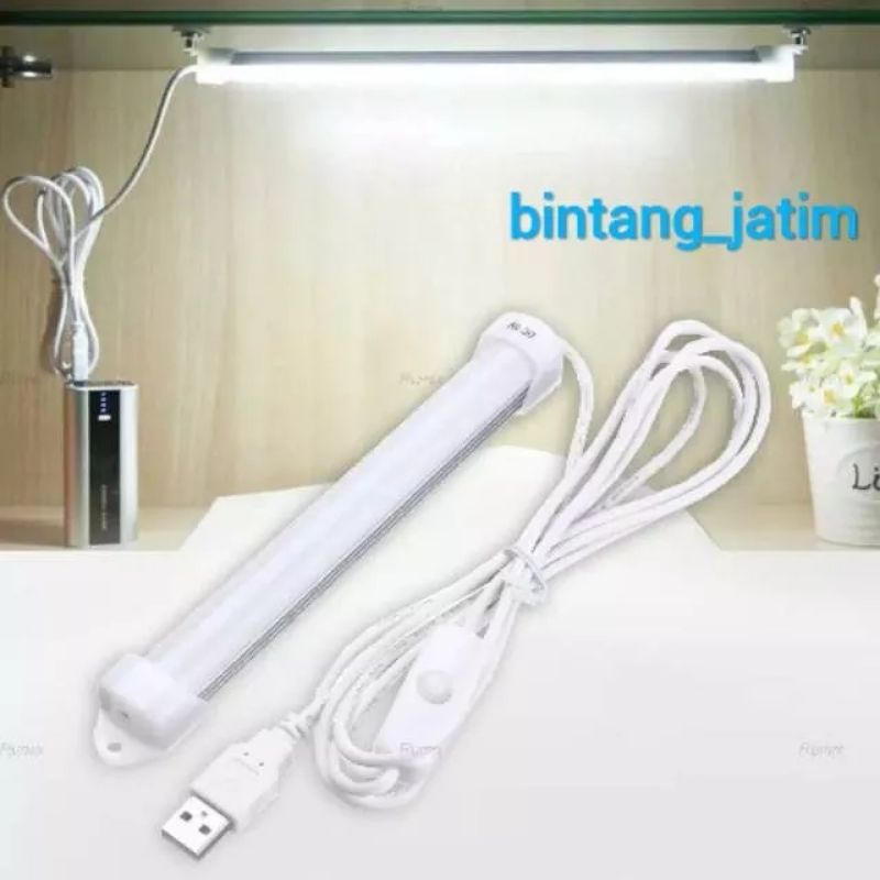 lampu neon panjang strip 20w/tabung led usb lampu belajar kerja magnet