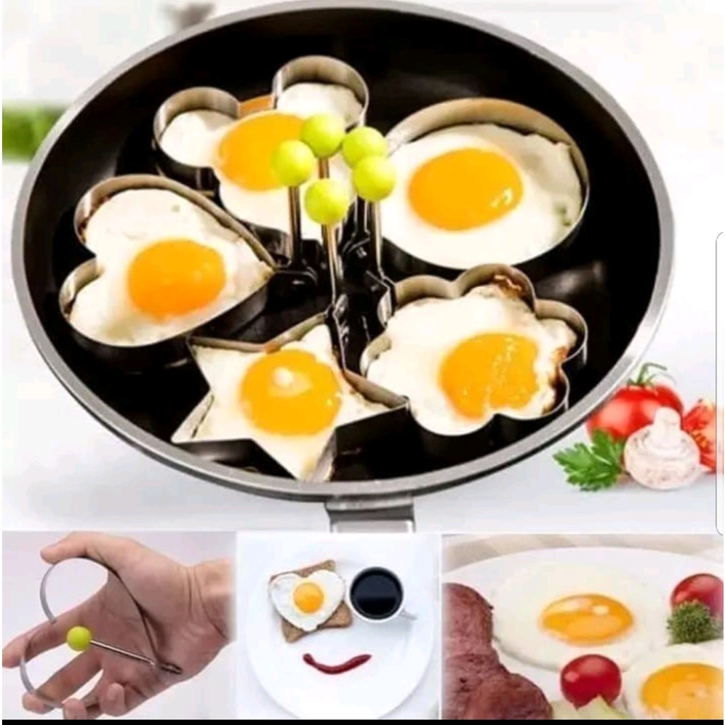 Cetakan Telur Karakter Telor Ceplok Mata Sapi Dadar Goreng Stainless Steel