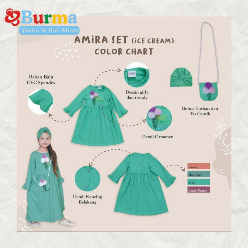 GAMIS AMIRA SET MIX -gamis  anak