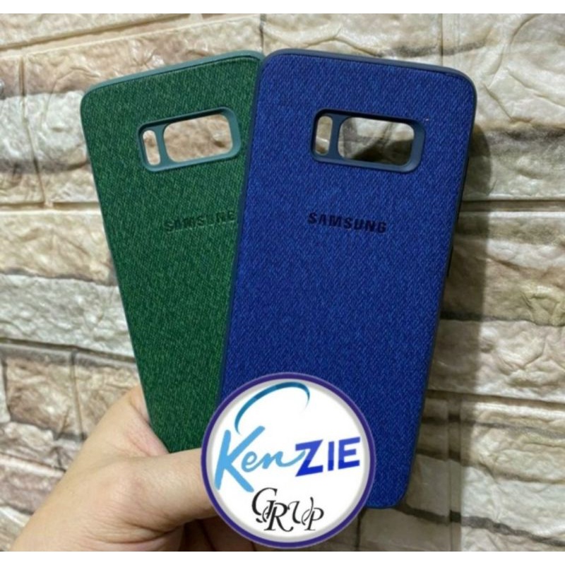 Samsung Galaxy S7 Edge / S8 / S8 Plus Back Cover Case Casing Canvas Hybrid Soft HardCase