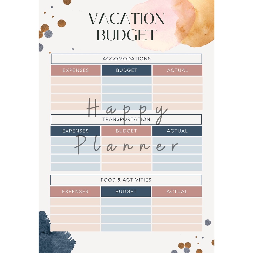 

13 _ PDF Printable Refill Isi Binder - Vacation Budget | Travel Itinerary | Packing List | My Destination | My Notes