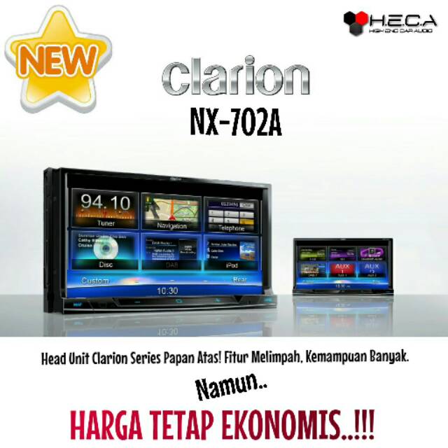 Clarion NX-702A Tape Mobil NX702A Double Din NX 702A Head Unit NX 702 A Audio