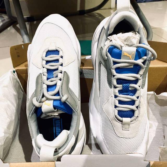 PUMA Thunder Spectra Glacier Gray Indigo Bunting Size 43