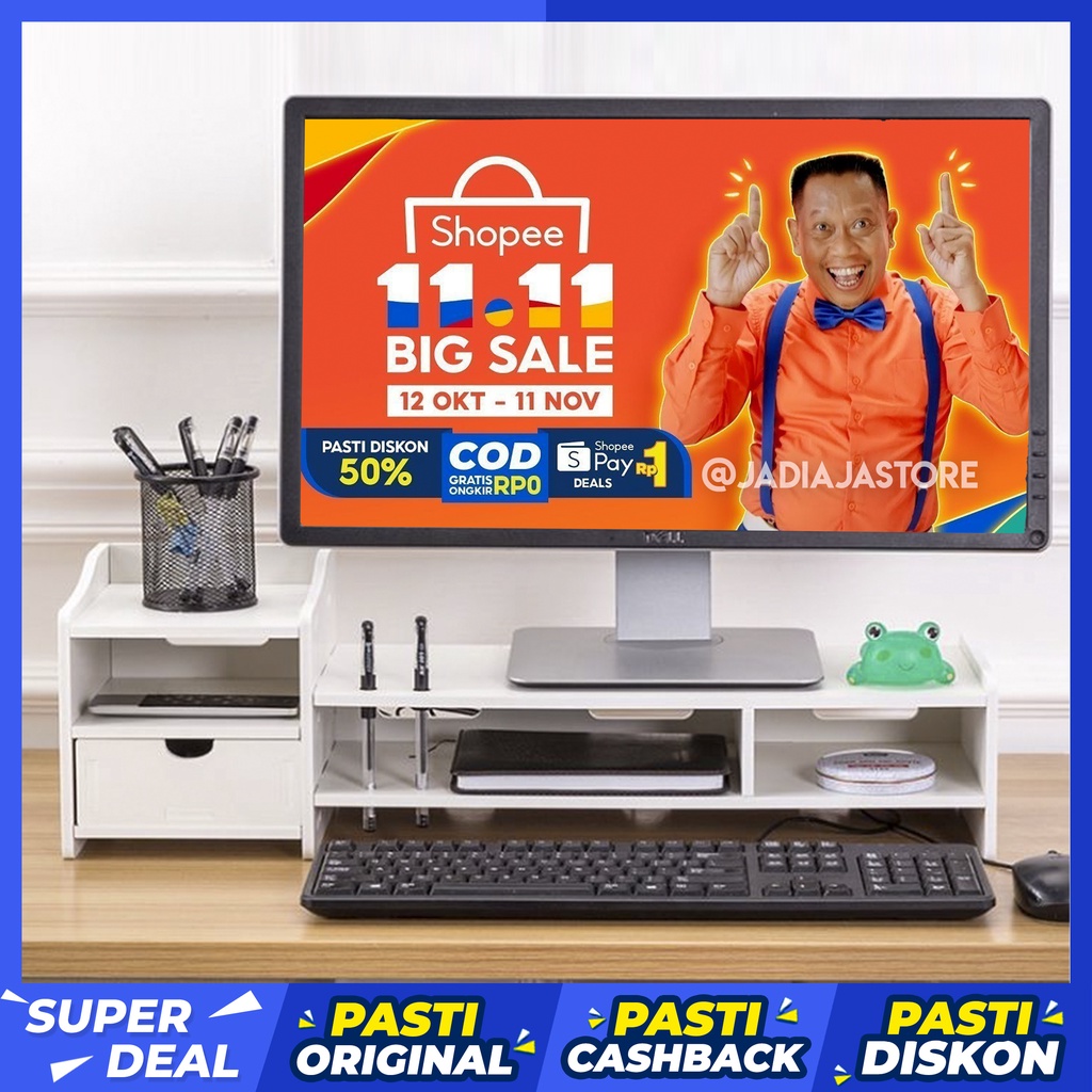 Dudukan Monitor / Monitor Stand / Rak Monitor / Dudukan Meja Laptop/ Rak Shabby / Rak Meja Laptop