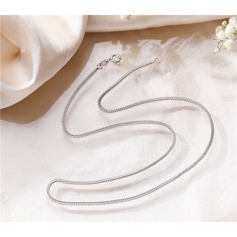 Kalung Rantai Ekor Rubah Bahan Sterling Silver S925 Tebal 1.6-2.8MM Ukuran 16 18 20 22 24 26 28 Inch Untuk Pria Dan Wanita