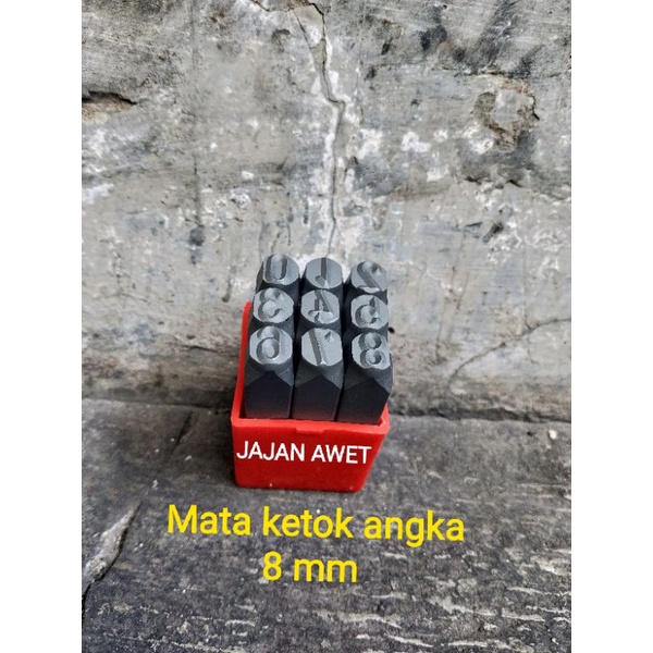Angka ketok 8 mm - mata ketok 8 mm angka