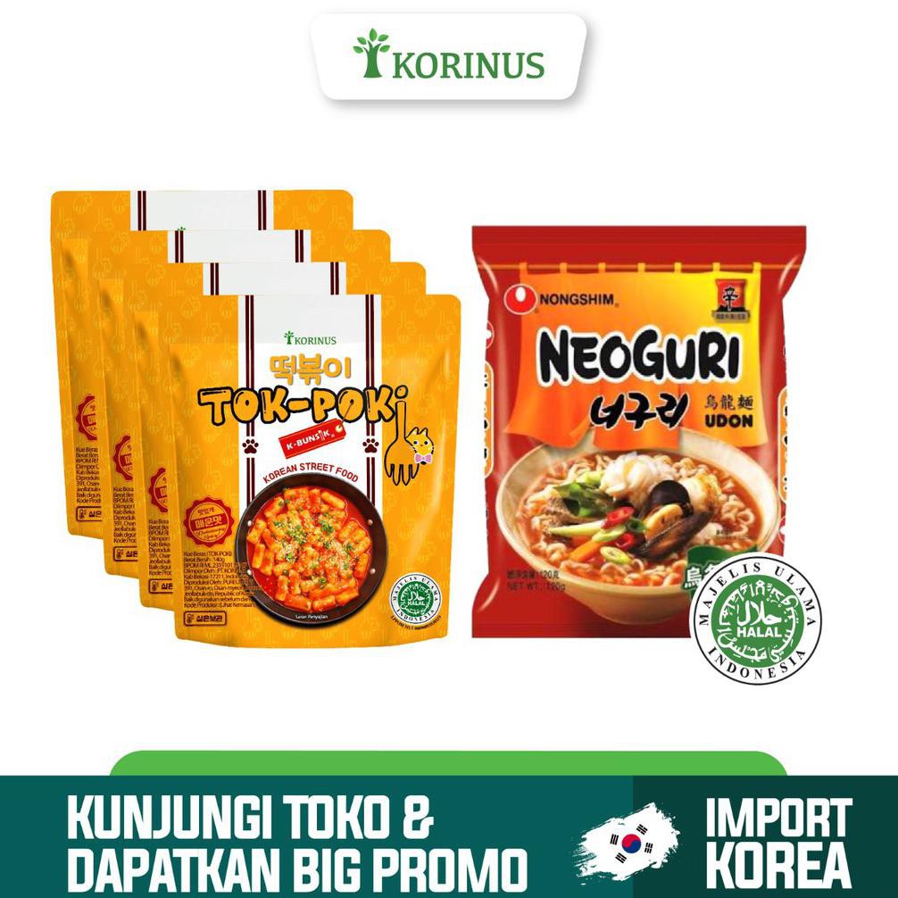 

{BISA COD} Paket Hemat 4 Tokpoki + Nongshim Neoguri udon Halal Korea TERMURAH [Kode 1|Kode 2|Kode