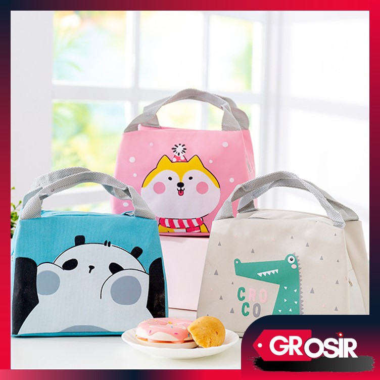 Grosir - T512 Tas Bekal Karakter / Cooler Lunch Bag / Perlengkapan Bekal Anak Sekolah / Tempat Bekal