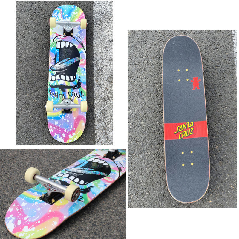 Santa CRUZ 31x8inch SKATEBOARD PRO DOUBLE KICK TAIL 4 Roda Bahan Maple CANANDIAN