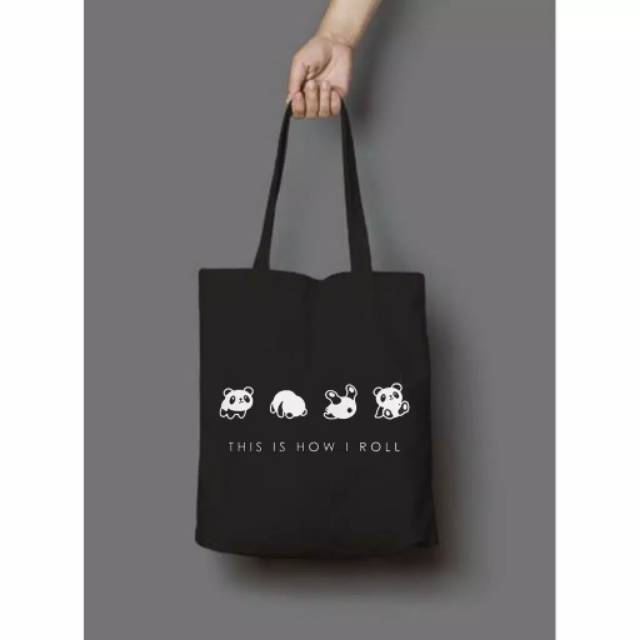 TUGUFAMILY - [RESLETING] PANDA TOTEBAG SEMI-CANVAS | TOTEBAG BESAR | TOTEBAG LAPTOP | TOTEBAG HITAM | TOTEBAG CREAM | TOTEBAG NAVY | TOTEBAG MAROON | TOTEBAG BERKUALITAS