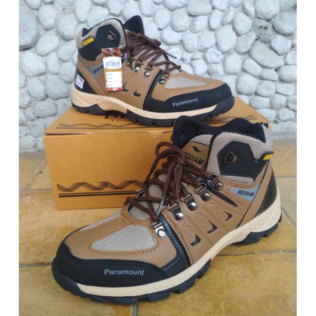 Sepatu Beckham Paramount brown/camel (tan) outdoor hiking tracking